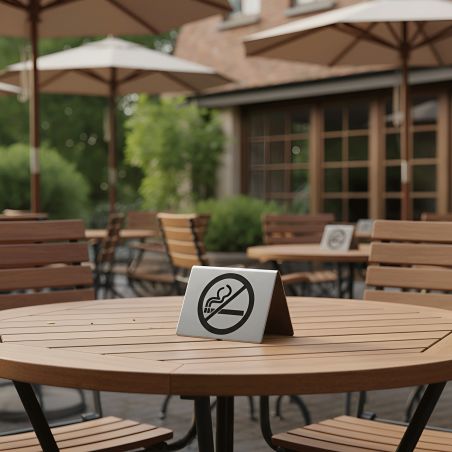 Chevalet de table symbole non-fumeur double face