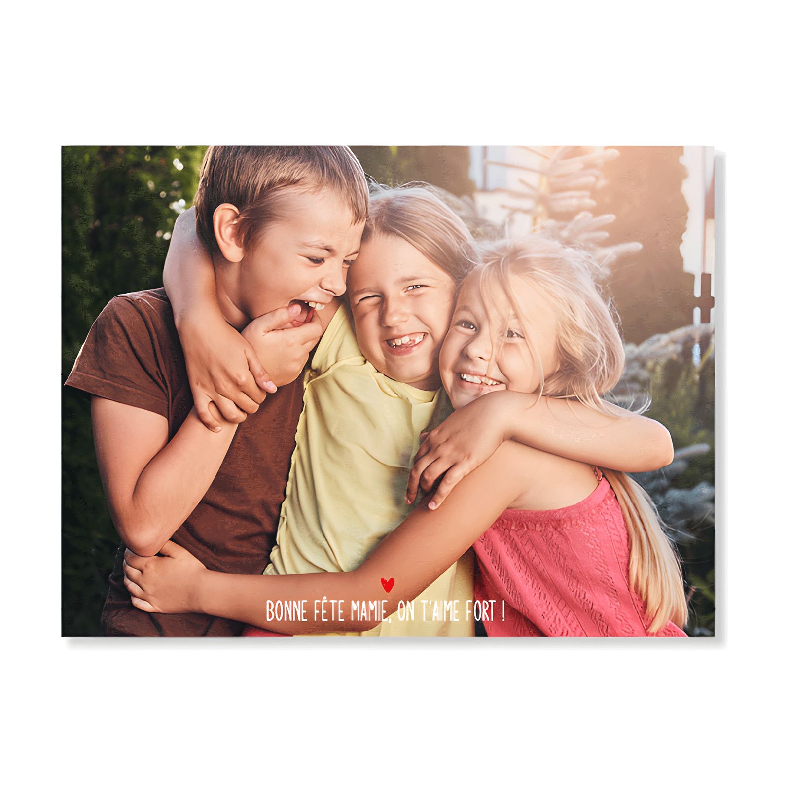 Personalized metal plaque with text and photo - 15 x 20 cm