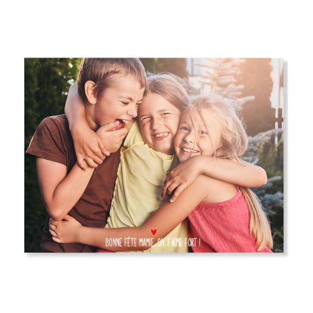 Personalized metal plaque with text and photo - 15 x 20 cm