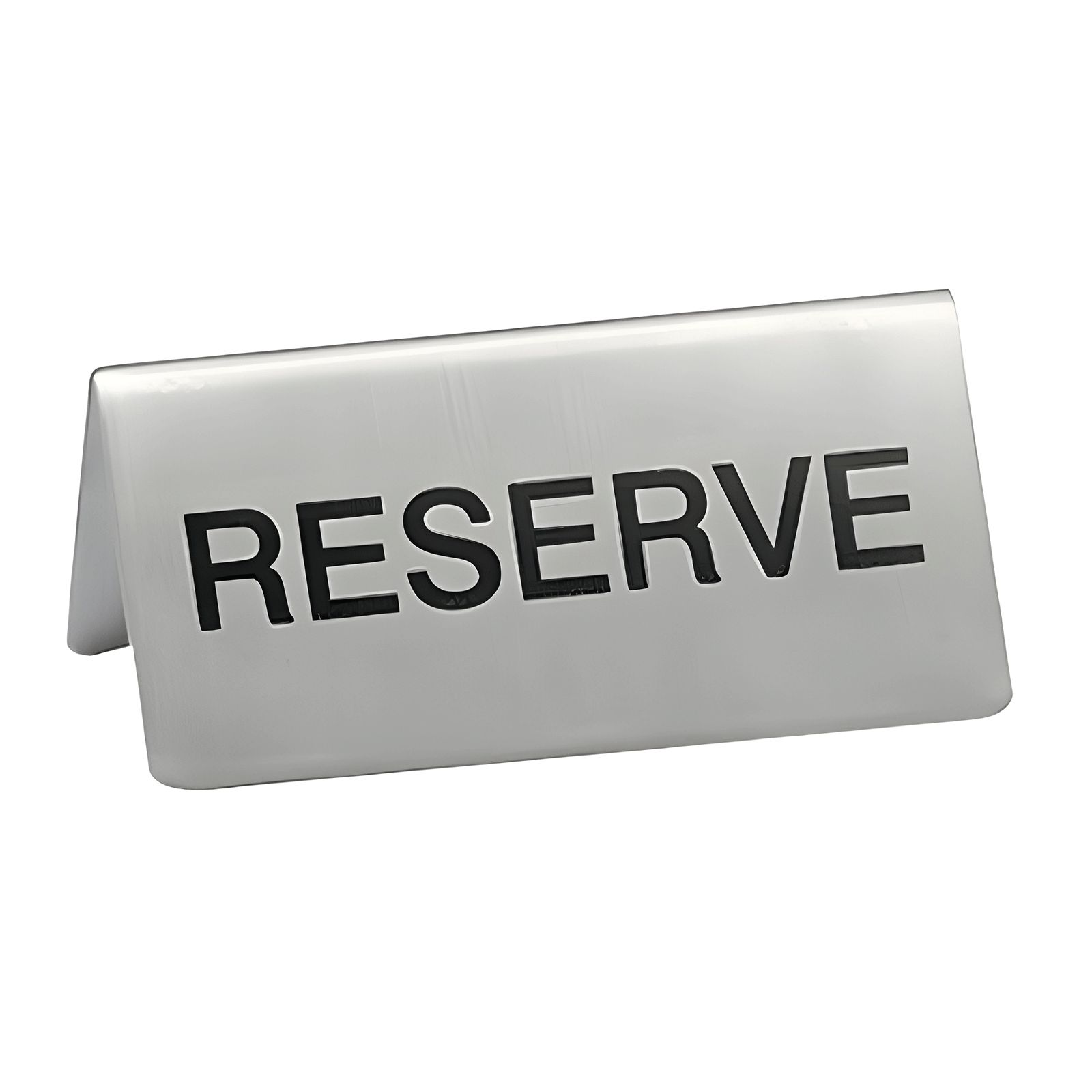 Chevalet "Réservé" Inox pour table d'hôtel - restaurant