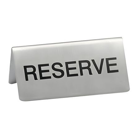 Lot de 5 chevalets "Réservé" Inox pour table d'hôtel - restaurant