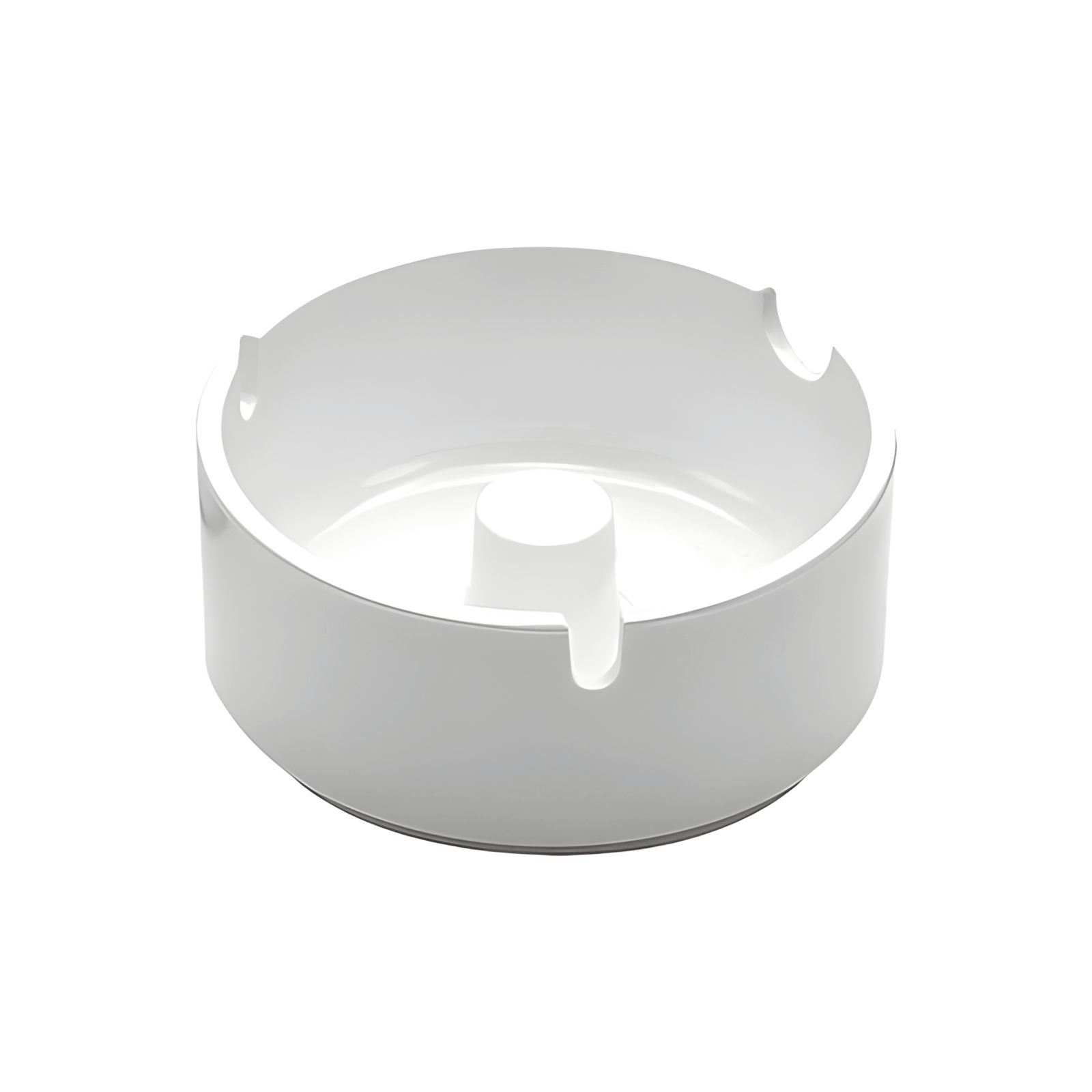 Cendrier en mélamine couleur blanc diamètre 10 cm