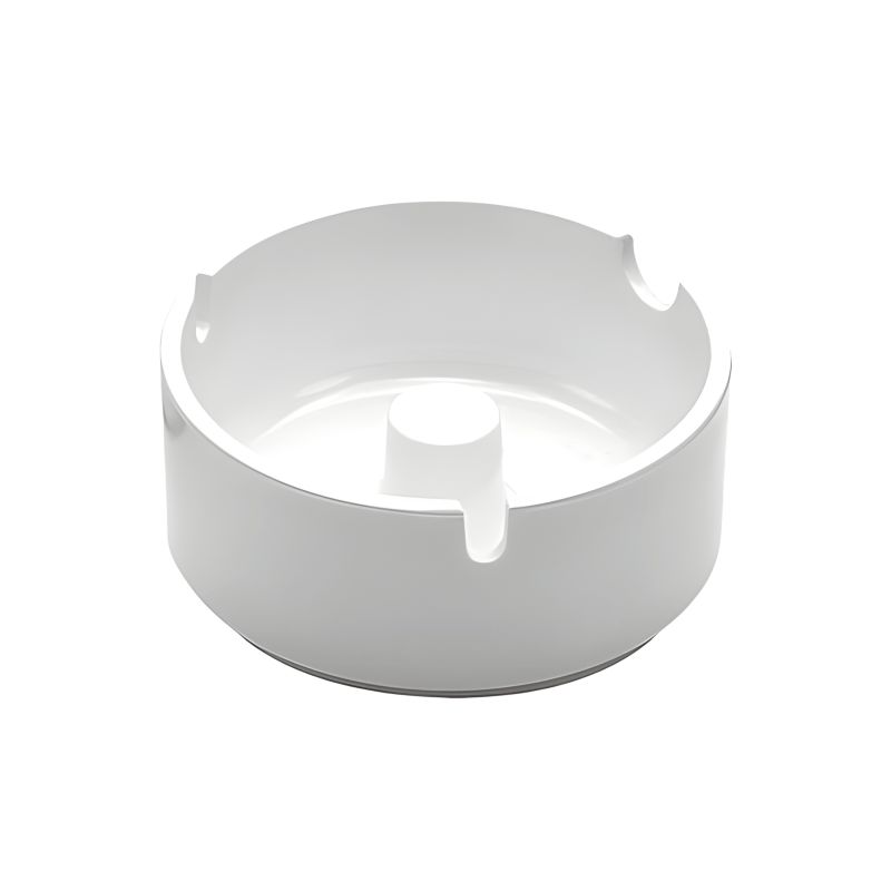 Cendrier en mélamine couleur blanc diamètre 10 cm Cendrier en mélamine couleur blanc diamètre 10 cm