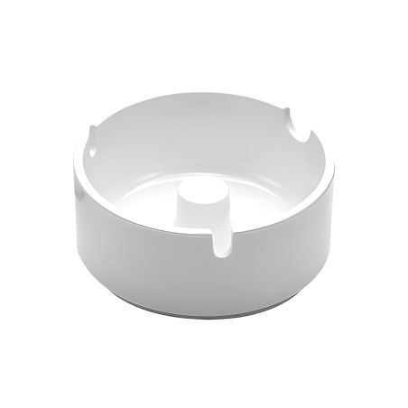 Cendrier en mélamine couleur blanc diamètre 10 cm