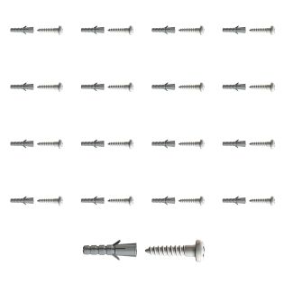 Lot de 16 vis et 16 chevilles pour cimaise Top Rail