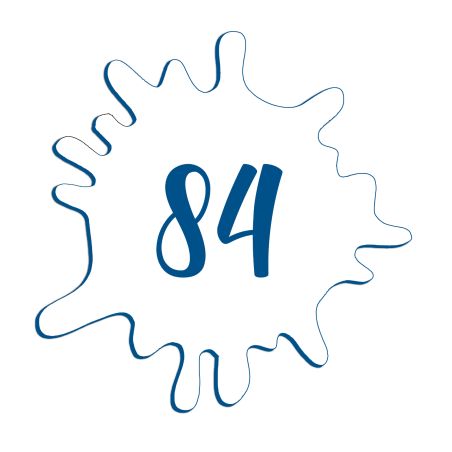 Numéro fantaisie personnalisable pour boite aux lettres couleur Camo Bleu chiffres blancs - Modèle Splash
