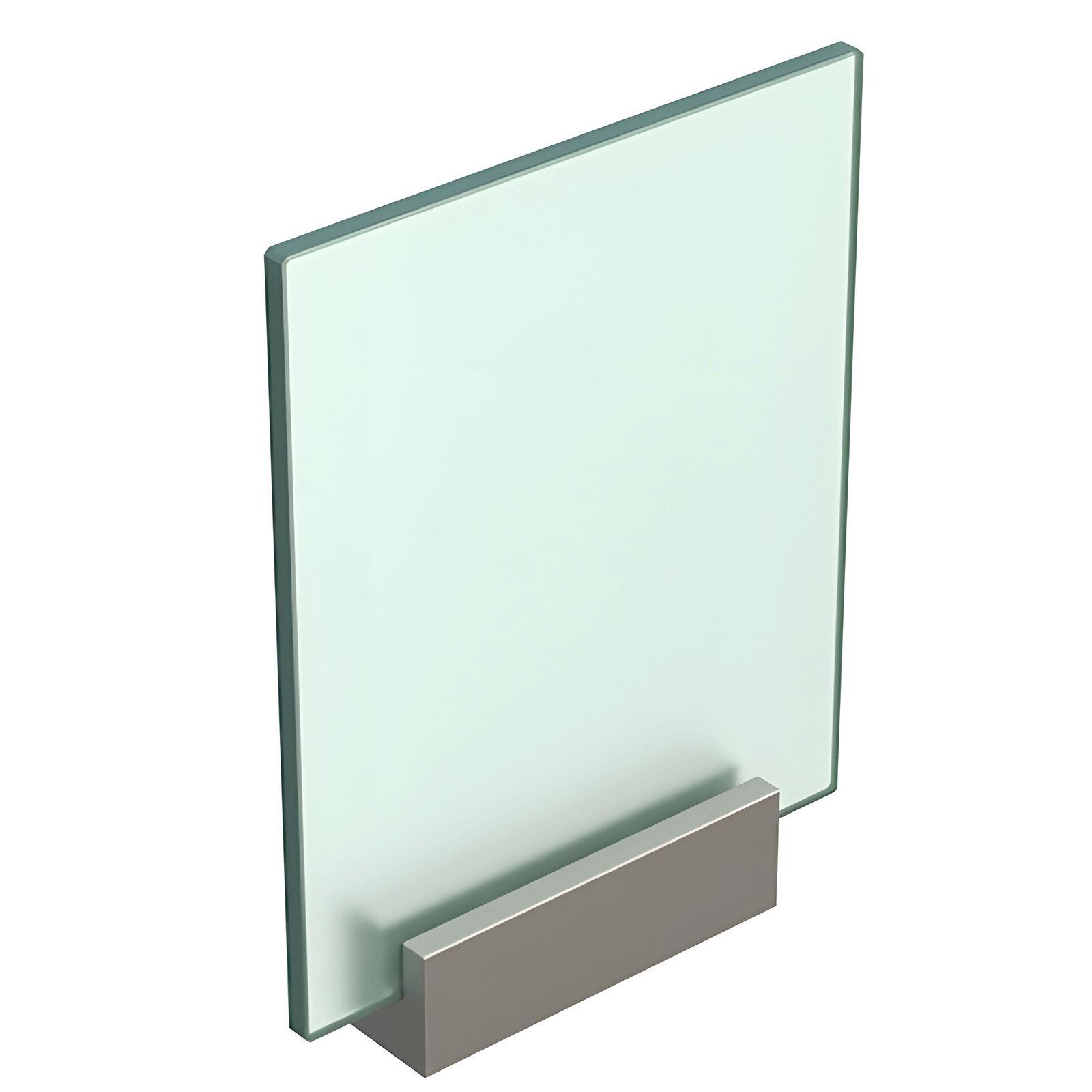 Fixation murale percée pour panneau signalétique max 8mm - Longueur 80mm