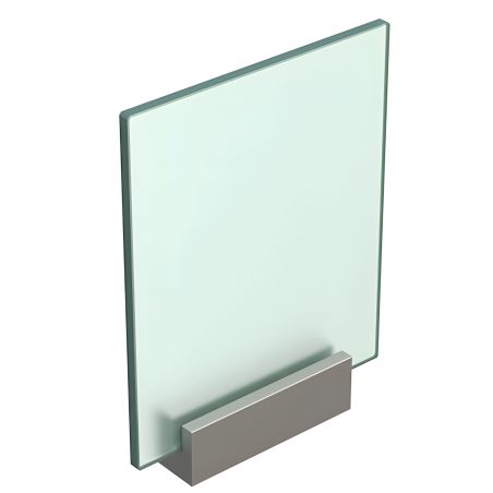 Fixation murale percée pour panneau signalétique max 8mm - Longueur 80mm