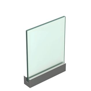 Fixation murale percée pour panneau signalétique max 8mm - Longueur 120mm