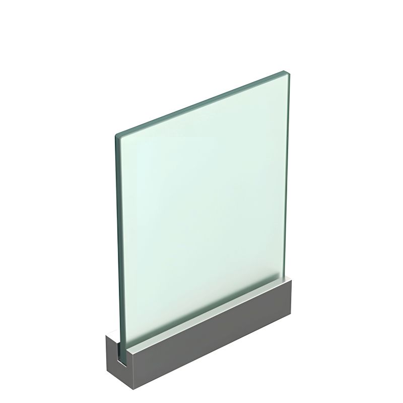 Fixation murale percée pour panneau signalétique max 8mm - Longueur 120mm Fixation murale percée pour panneau signalétique max 8mm - Longueur 120mm