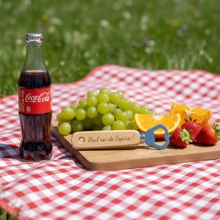 Customizable wooden bottle opener