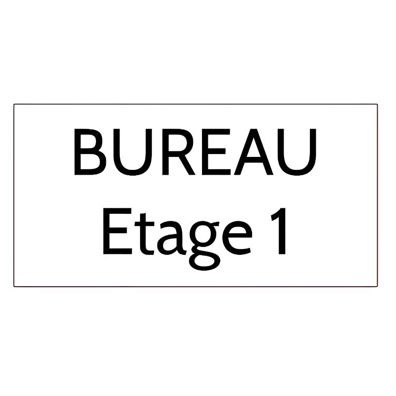 Plaque de porte personnalisée gravée - Signalétique plastique blanc - Lettres noires contrastées - 75x150 mm adhésif 3M résistan Plaque de porte personnalisée gravée - Signalétique plastique blanc - Lettres noires contrastées - 75x150 mm adhésif 3M résistan
