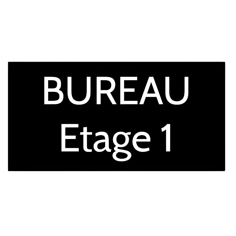 Plaque de porte personnalisée gravée - Signalétique plastique noir lettres blanches - Rectangle 75x150 mm - 1 à 2 lignes - Usage Plaque de porte personnalisée gravée - Signalétique plastique noir lettres blanches - Rectangle 75x150 mm - 1 à 2 lignes - Usage
