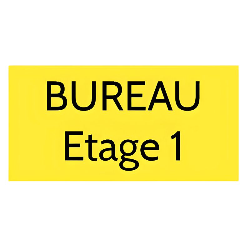 Plaque de porte personnalisée gravée - Plastique jaune- Lettres noires, adhésif 3M résistant - Rectangle 75x150 mm, 1,6 mm Plaque de porte personnalisée gravée - Plastique jaune- Lettres noires, adhésif 3M résistant - Rectangle 75x150 mm, 1,6 mm