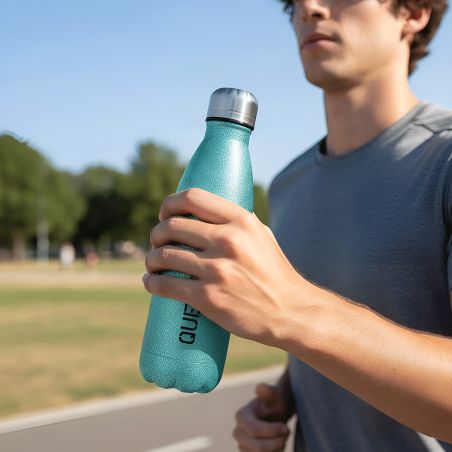 Bouteille isotherme personnalisable 500 ml | Menthe à paillettes