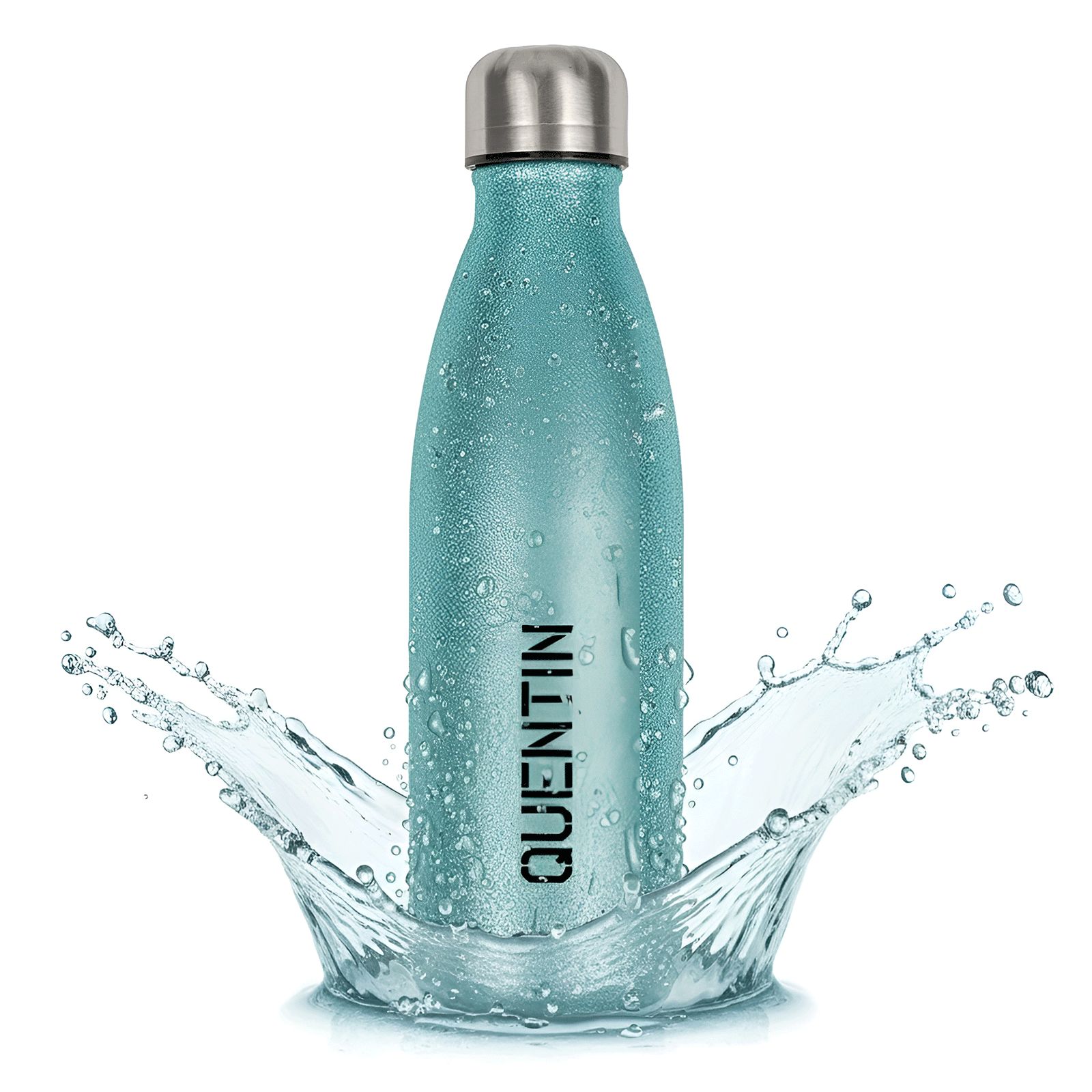 Bouteille isotherme personnalisable 500 ml | Menthe à paillettes