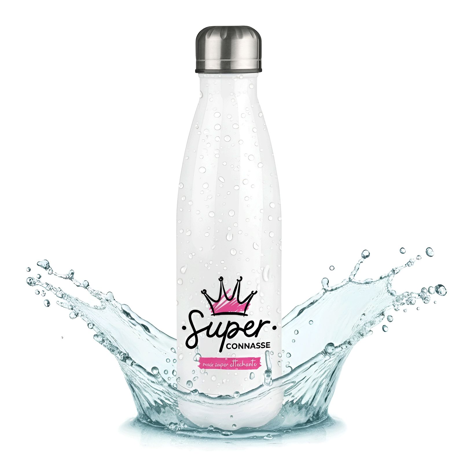 Bouteille isotherme personnalisable photo prénom logo - Inox, 50 cL - Personnalisé en France