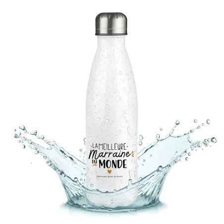 Bouteille isotherme personnalisable photo prénom logo - Inox, 50 cL - Personnalisé en France