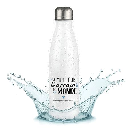Bouteille isotherme personnalisable photo prénom logo - Inox, 50 cL - Personnalisé en France