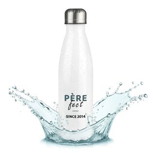 Customizable first name insulated bottle - Stainless steel, 50 cL - Father-Fect model - Personalized gift for his Dad