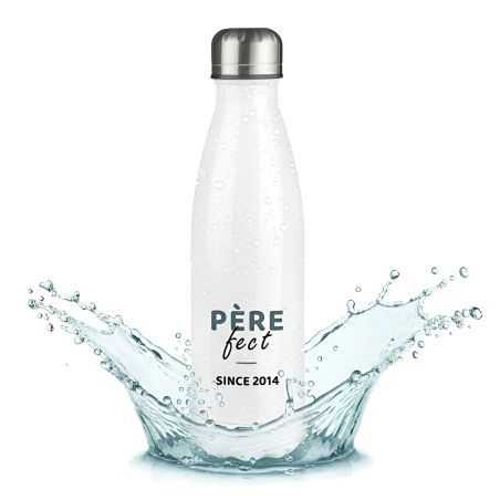 Customizable first name insulated bottle - Stainless steel, 50 cL - Father-Fect model - Personalized gift for his Dad