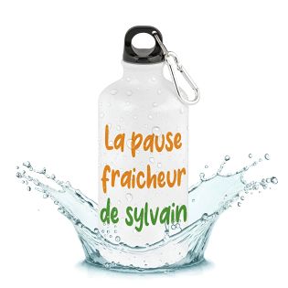 Gourde aluminium 50cl personnalisée | Pause Fraîcheur