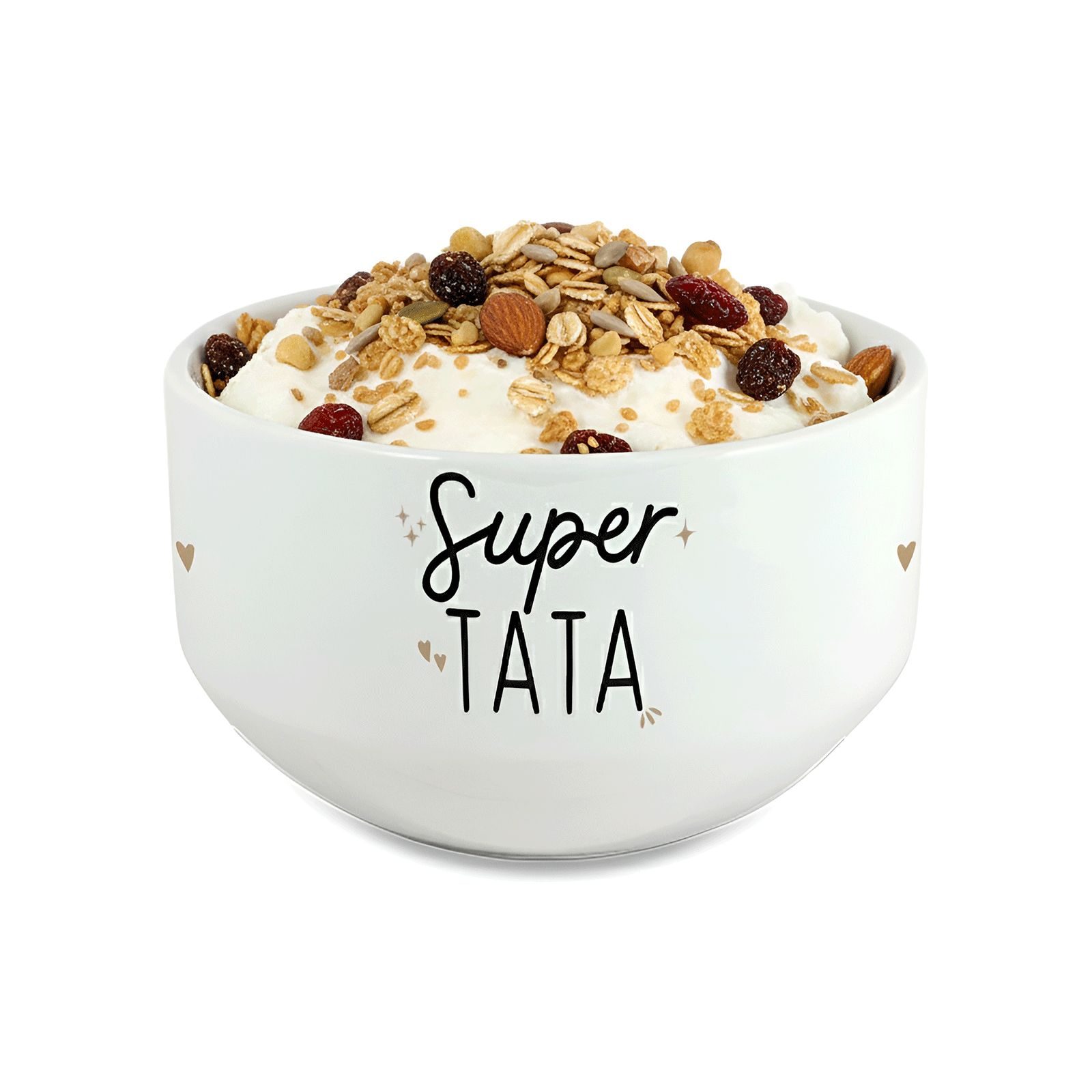 Bol personalisé Prénom pour petit déjeuner modèle Super Tata - Idée cadeau pour anniversaire de sa Tante