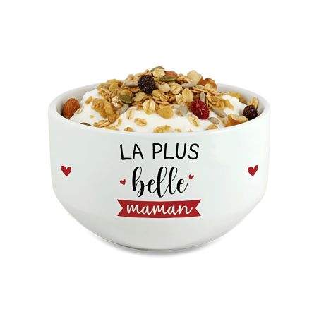 Bol personalisé à café modèle La plus belle des Mamans - Idée cadeau personnalisé pour sa Maman
