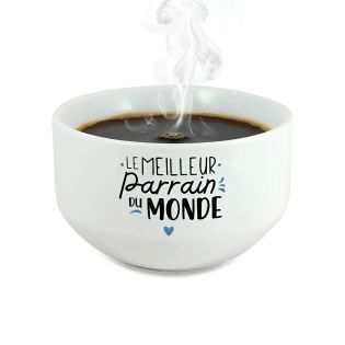 Personalized breakfast or soup bowl model Best Godfather in the World - Personalized gift idea for your godfather