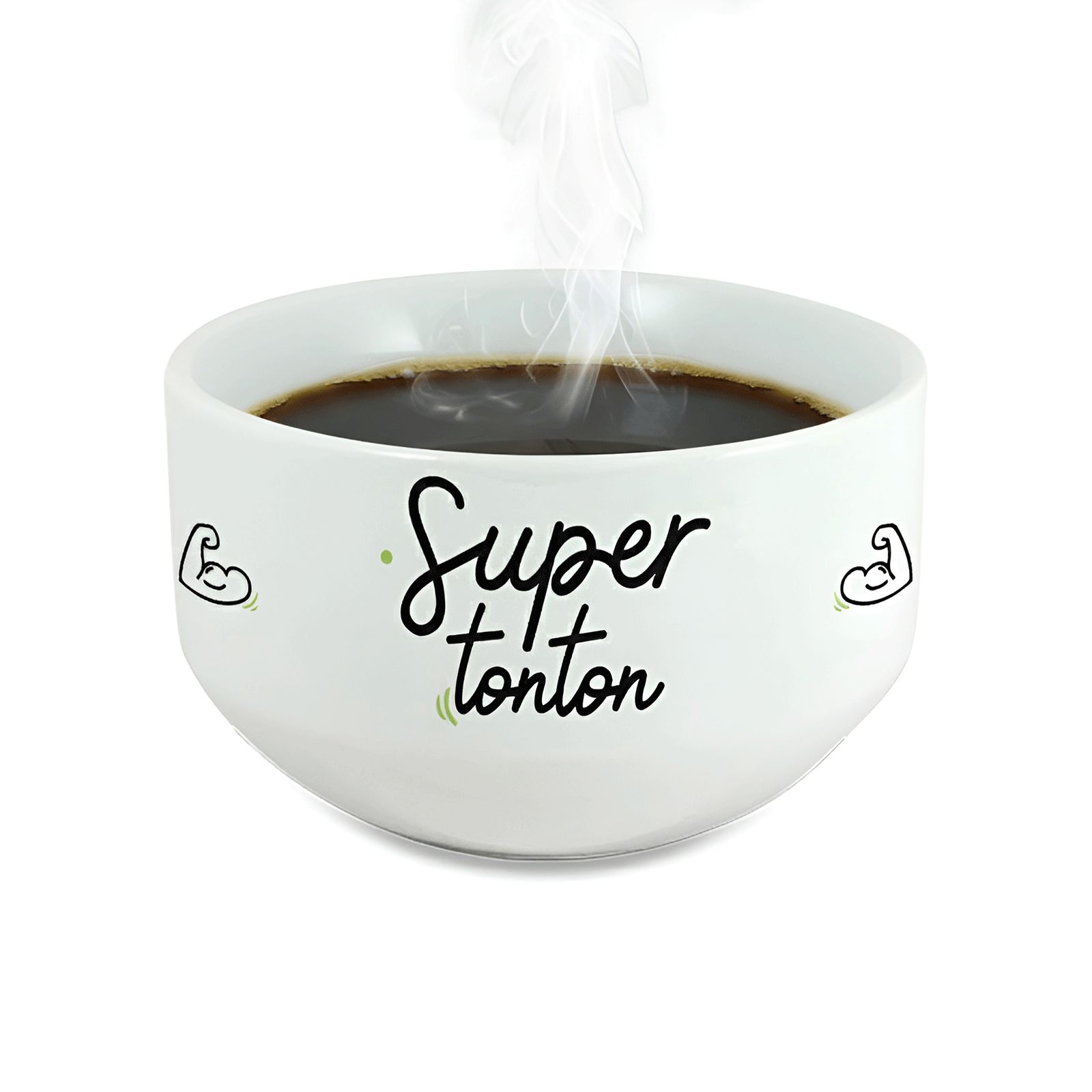 Personalized breakfast or soup bowl Super Tonton model - Personalized gift idea for your uncle