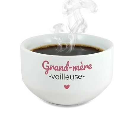 Bol petit déjeuner personnalisable Grand-mère-veilleuse · Idée cadeau personnalisé pour mamie