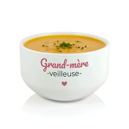 Bol petit déjeuner personnalisable Grand-mère-veilleuse · Idée cadeau personnalisé pour mamie