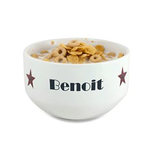 Personalized breakfast cereal bowl with first name - Walk of Fame