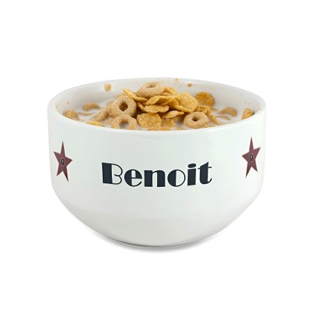 Personalized breakfast cereal bowl with first name - Walk of Fame