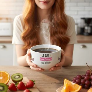 Personalized first name bowl for breakfast, Unicorn model that rocks - Gift idea for princess who loves unicorns
