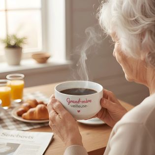 Customizable Grandma-nightlight breakfast bowl · Personalized gift idea for grandma