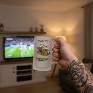 Chope - Verre à bière givré · 50 cl · Pinte personnalisable avec texte, photo ou logo
