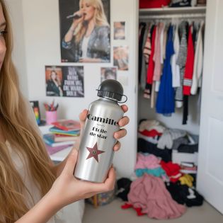 50cl aluminum bottle personalized with first name · Walk of Fame star replica model