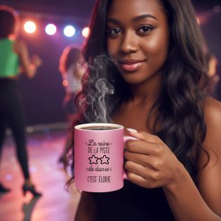 Personalized glitter cup · Dance floor model | Pink