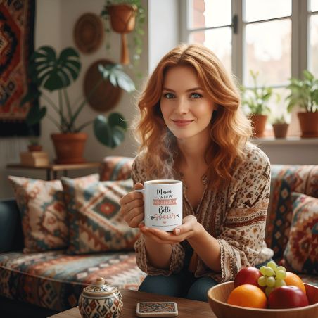 mugs et tasses à café : Mug personnalisable en céramique - Meilleure Belle Sœur - 33 cl, Céramique - Imprimé en France