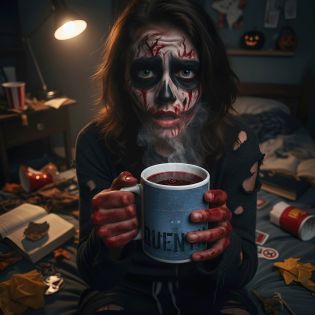 Blue horror movie mug · Extraterrestrial Alien Demon