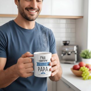 mugs et tasses à café : Mug personnalisable en céramique - objet personnalisable - Certifié Meilleur Papa