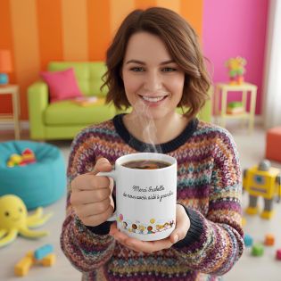 “Thank you” mug for customizable nanny with first name · Personalized thank you nanny gift