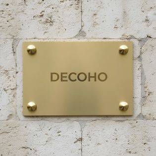 Set de 4 cache vis laiton 15 mm forme conique - Fixation murale signalétique