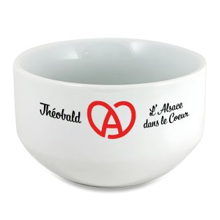 Bol petit déjeuner personnalisable Région : L'Alsace dans le coeur