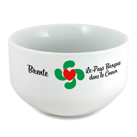 Bol petit déjeuner personnalisable Région : Le pays Basque dans le coeur