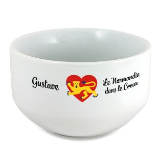 Bol petit déjeuner personnalisable Région : La Normandie dans le coeur