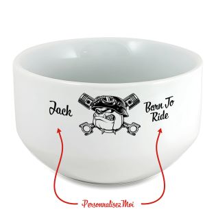 Bol petit déjeuner personnalisable Humour : Born To Ride