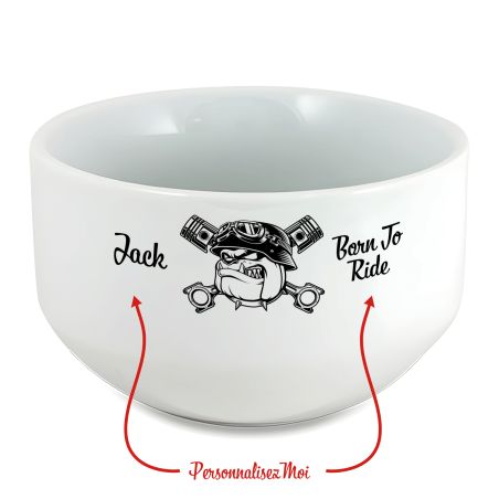 Bol petit déjeuner personnalisable Humour : Born To Ride