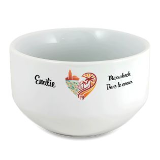 Bol petit déjeuner personnalisable Ville : Marrakech dans le coeur